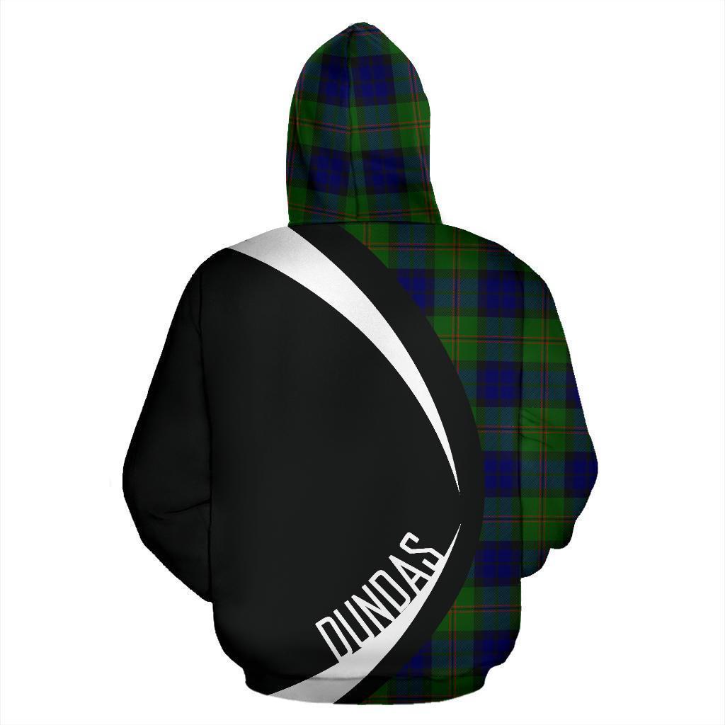 Dundas Modern Tartan Crest Zipper Hoodie - Circle Style