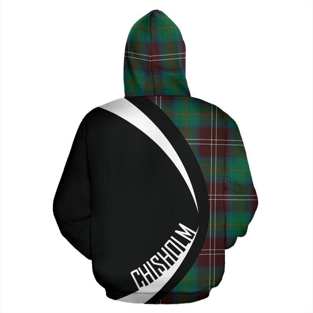 Chisholm Hunting Ancient Tartan Crest Hoodie - Circle Style