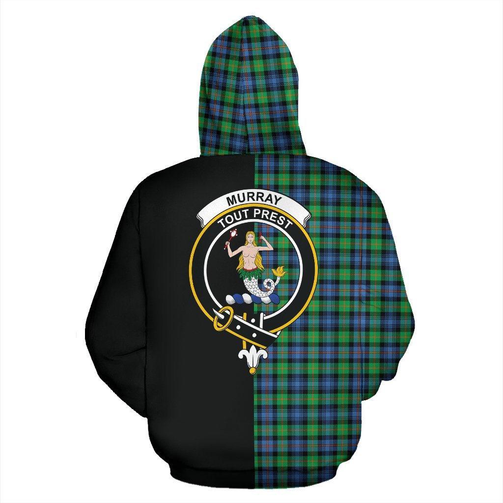 Murray of Atholl Ancient Tartan Crest Zipper Hoodie - Half Of Me Style