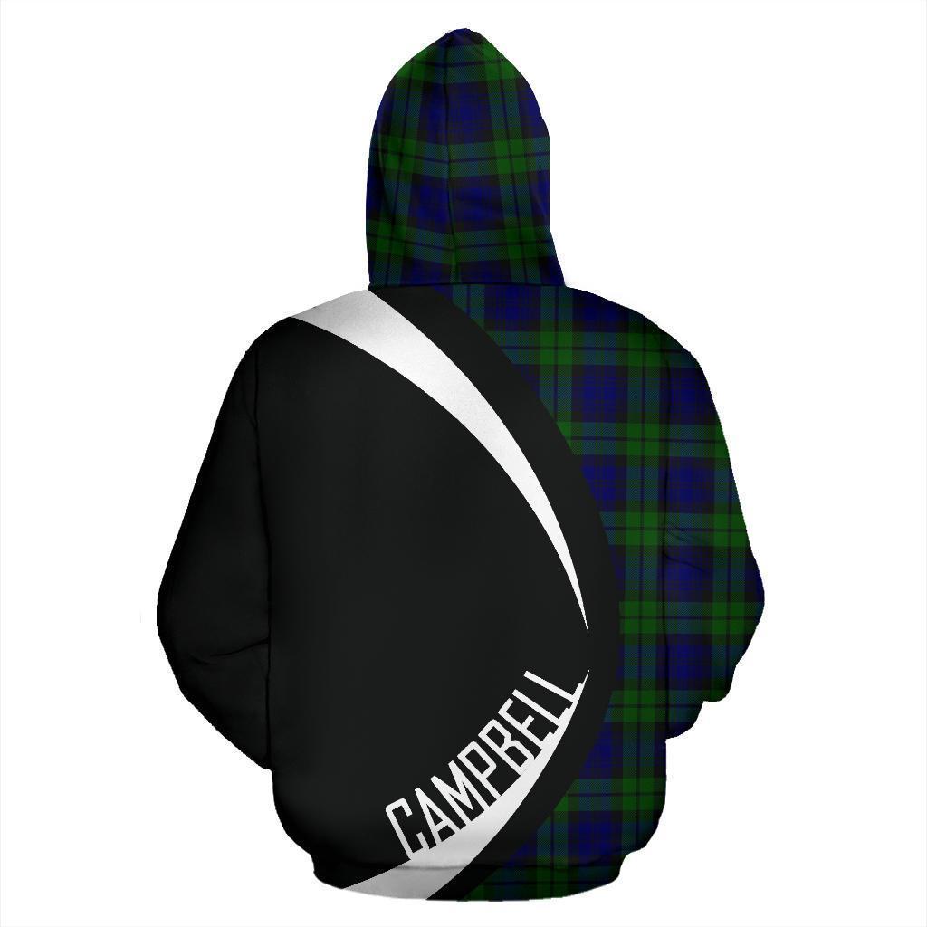 Campbell Modern Tartan Crest Hoodie - Circle Style