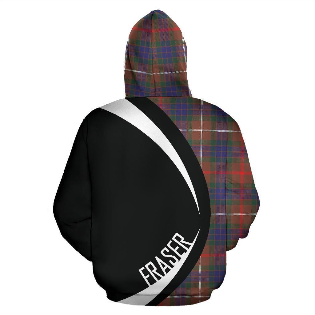 Fraser Hunting Modern Tartan Crest Zipper Hoodie - Circle Style