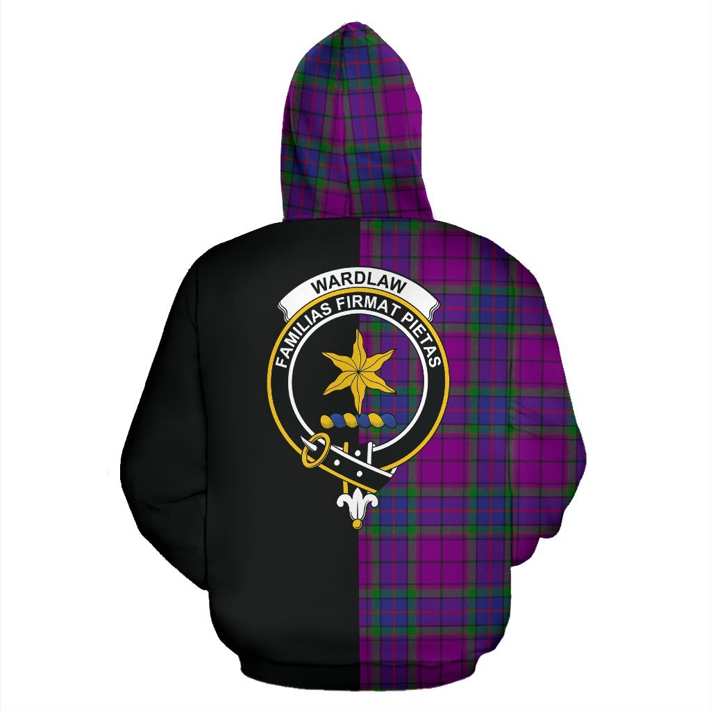 Wardlaw Modern Tartan Crest Zipper Hoodie - Half Of Me Style