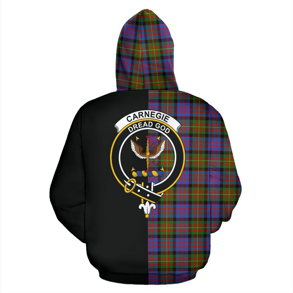 Carnegie Ancient Tartan Crest Zipper Hoodie - Half Of Me Style