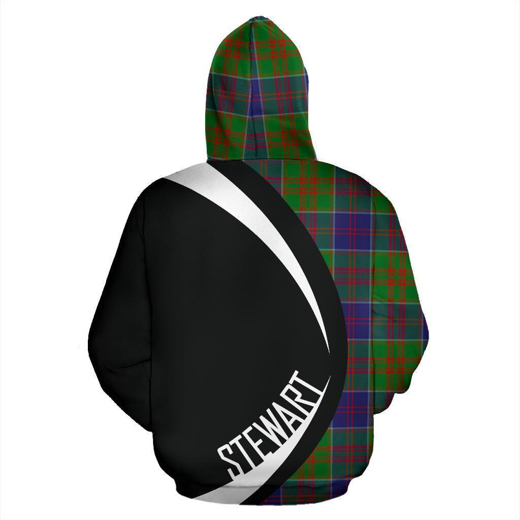 Stewart of Appin Hunting Modern Tartan Crest Zipper Hoodie - Circle Style