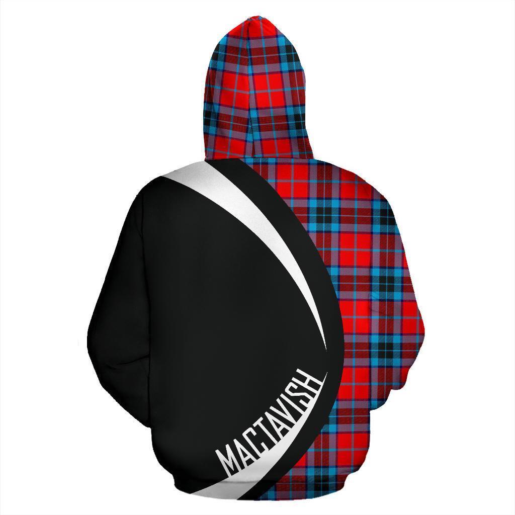 MacTavish Modern Tartan Crest Zipper Hoodie - Circle Style