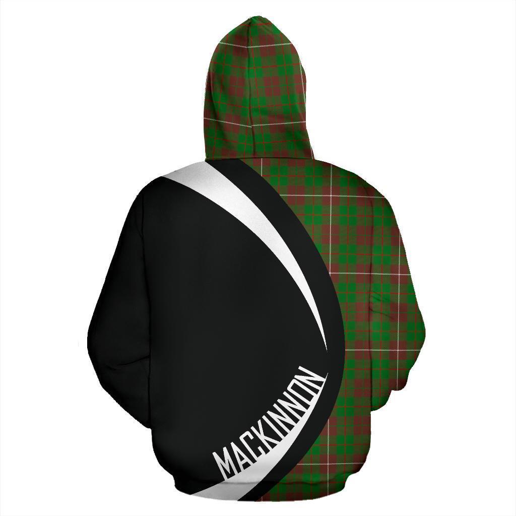 MacKinnon Hunting Modern Tartan Crest Hoodie - Circle Style