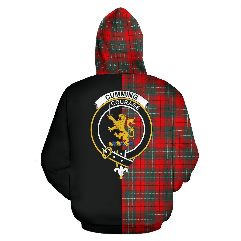 Cumming Modern Tartan Crest Zipper Hoodie - Half Of Me Style