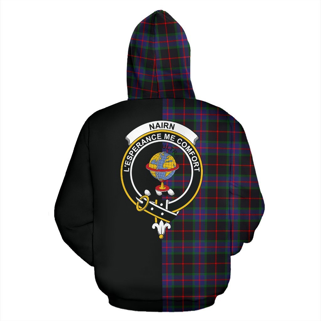 Nairn Tartan Crest Zipper Hoodie - Half Of Me Style