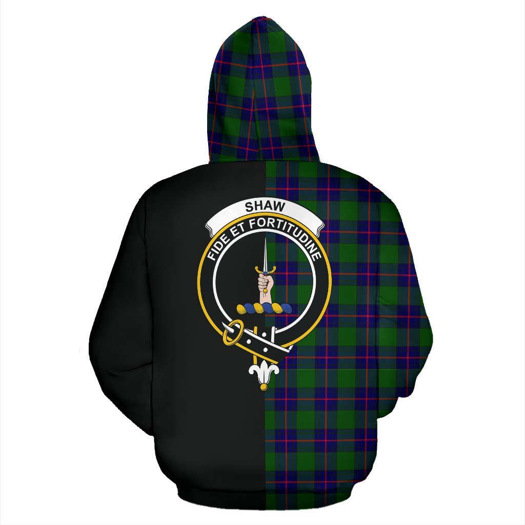 Shaw Modern Tartan Crest Zipper Hoodie - Half Of Me Style