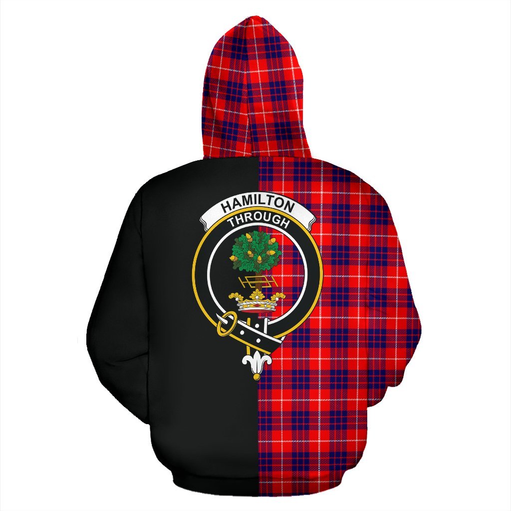 Hamilton Modern Tartan Crest Zipper Hoodie - Half Of Me Style