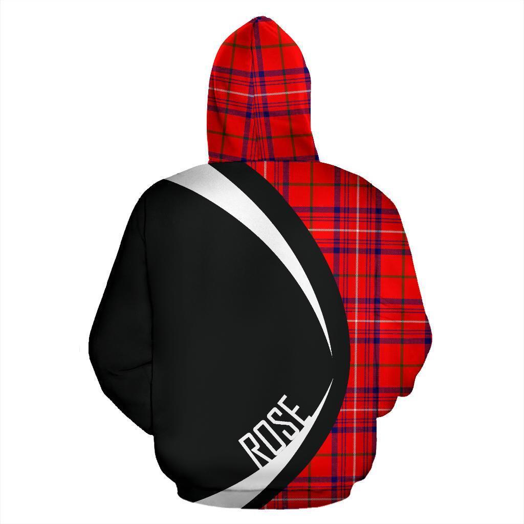 Rose Modern Tartan Crest Zipper Hoodie - Circle Style