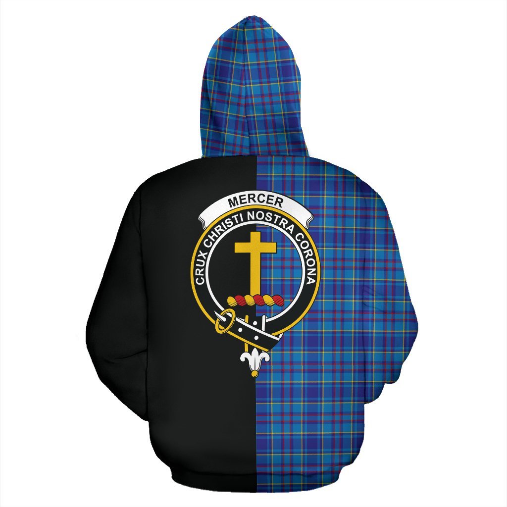 Mercer Modern Tartan Crest Zipper Hoodie - Half Of Me Style