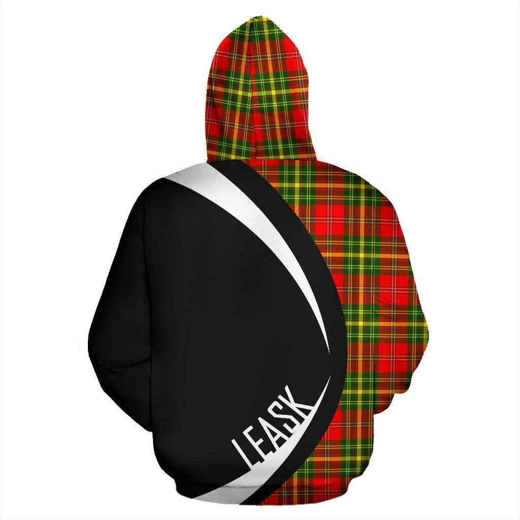 Leask Tartan Crest Zipper Hoodie - Circle Style