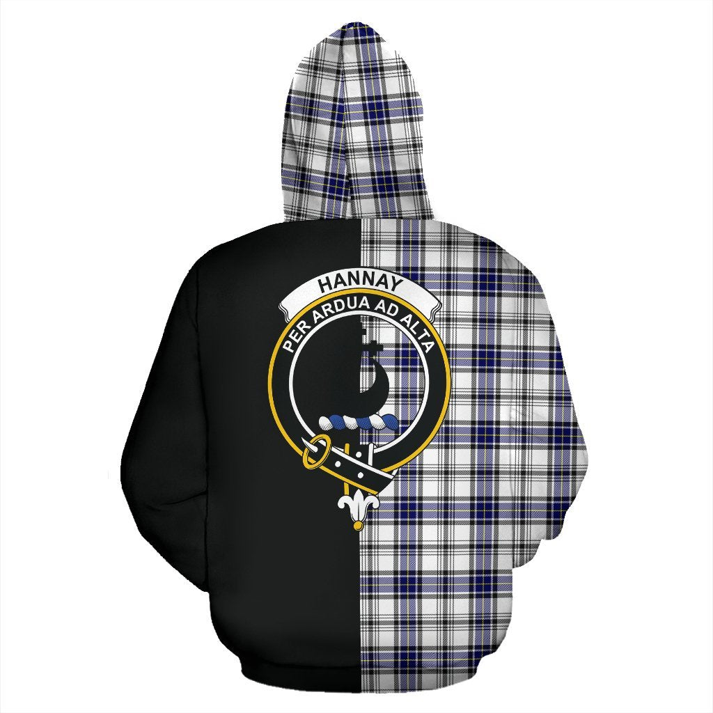 Hannay Modern Tartan Crest Zipper Hoodie - Half Of Me Style