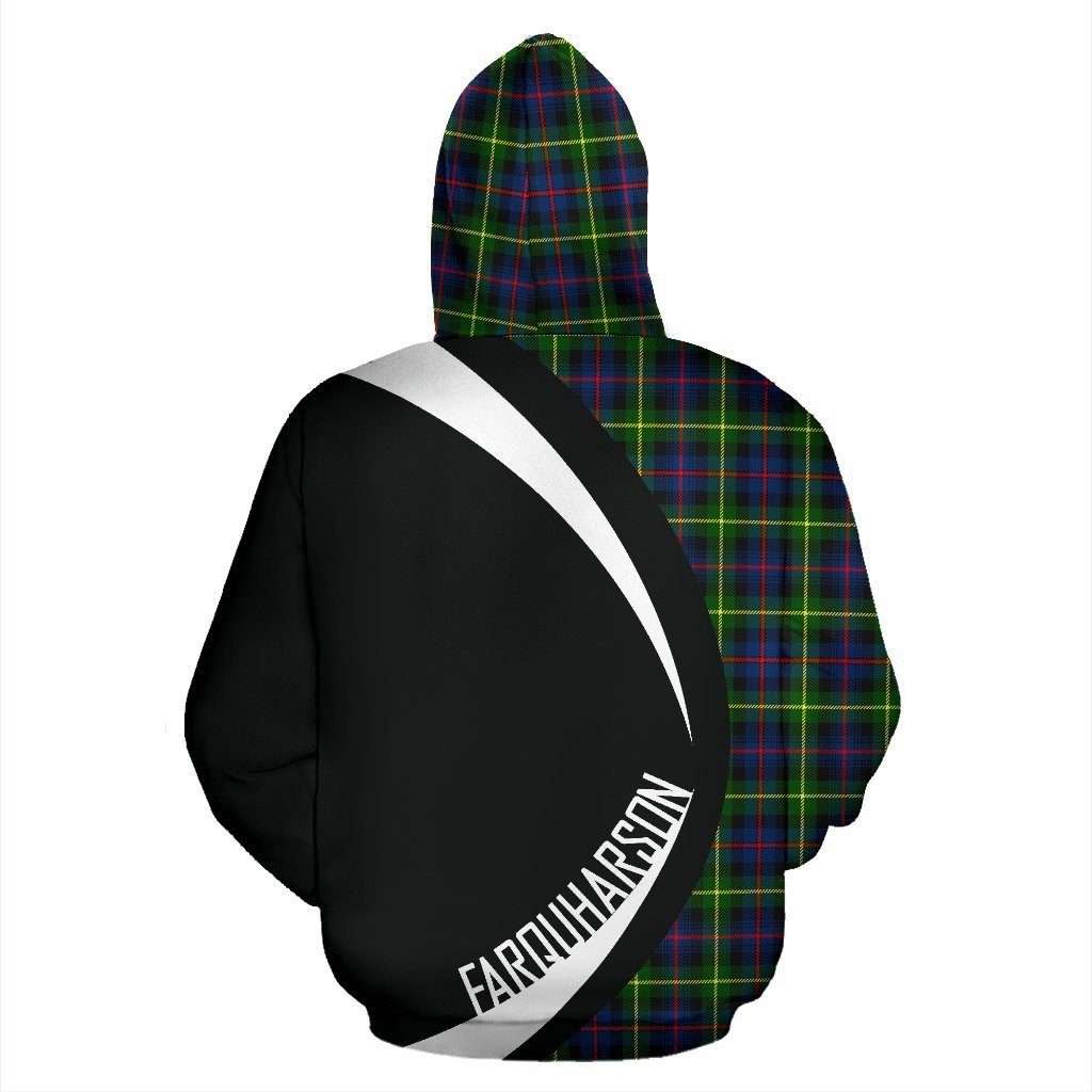 Farquharson Modern Tartan Crest Zipper Hoodie - Circle Style