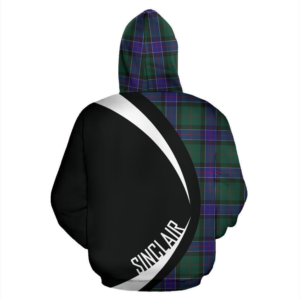 Sinclair Hunting Modern Tartan Crest Zipper Hoodie - Circle Style