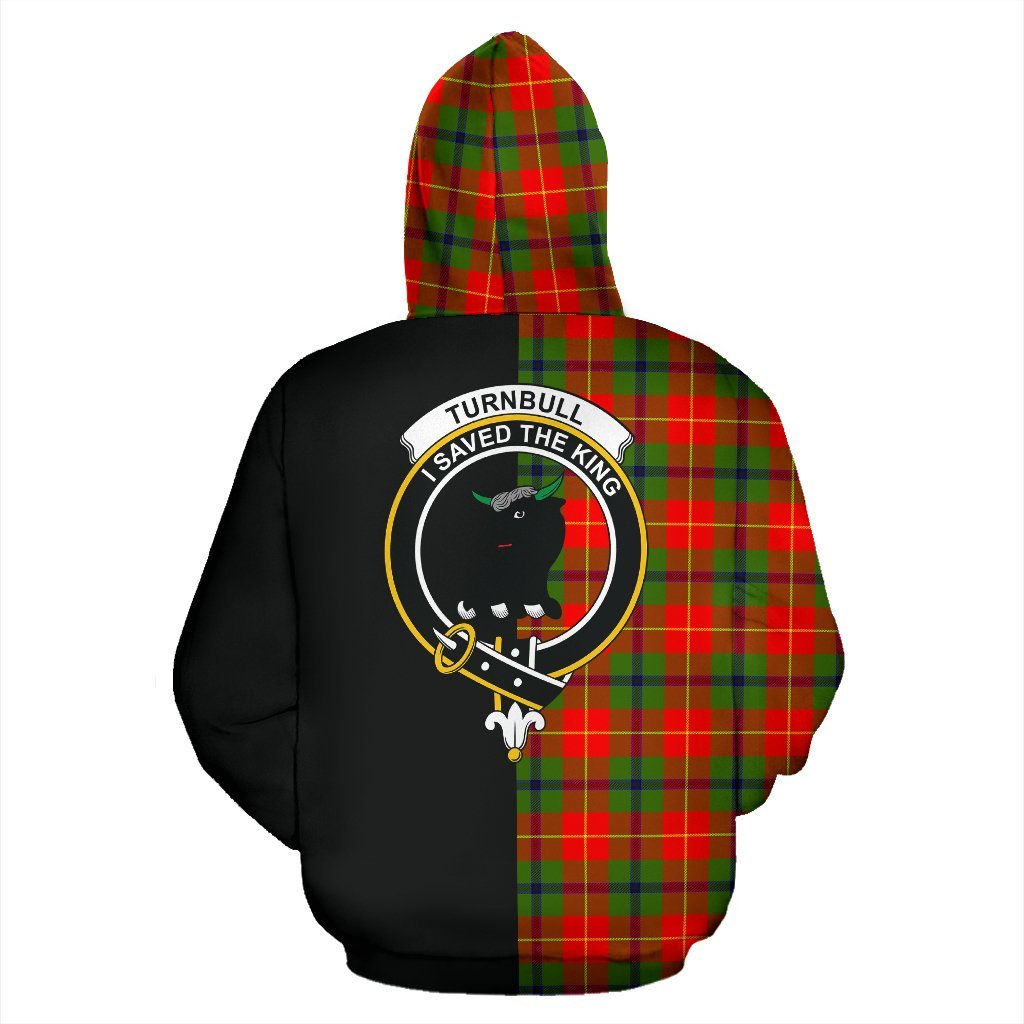 Turnbull Dress Tartan Crest Zipper Hoodie - Half Of Me Style