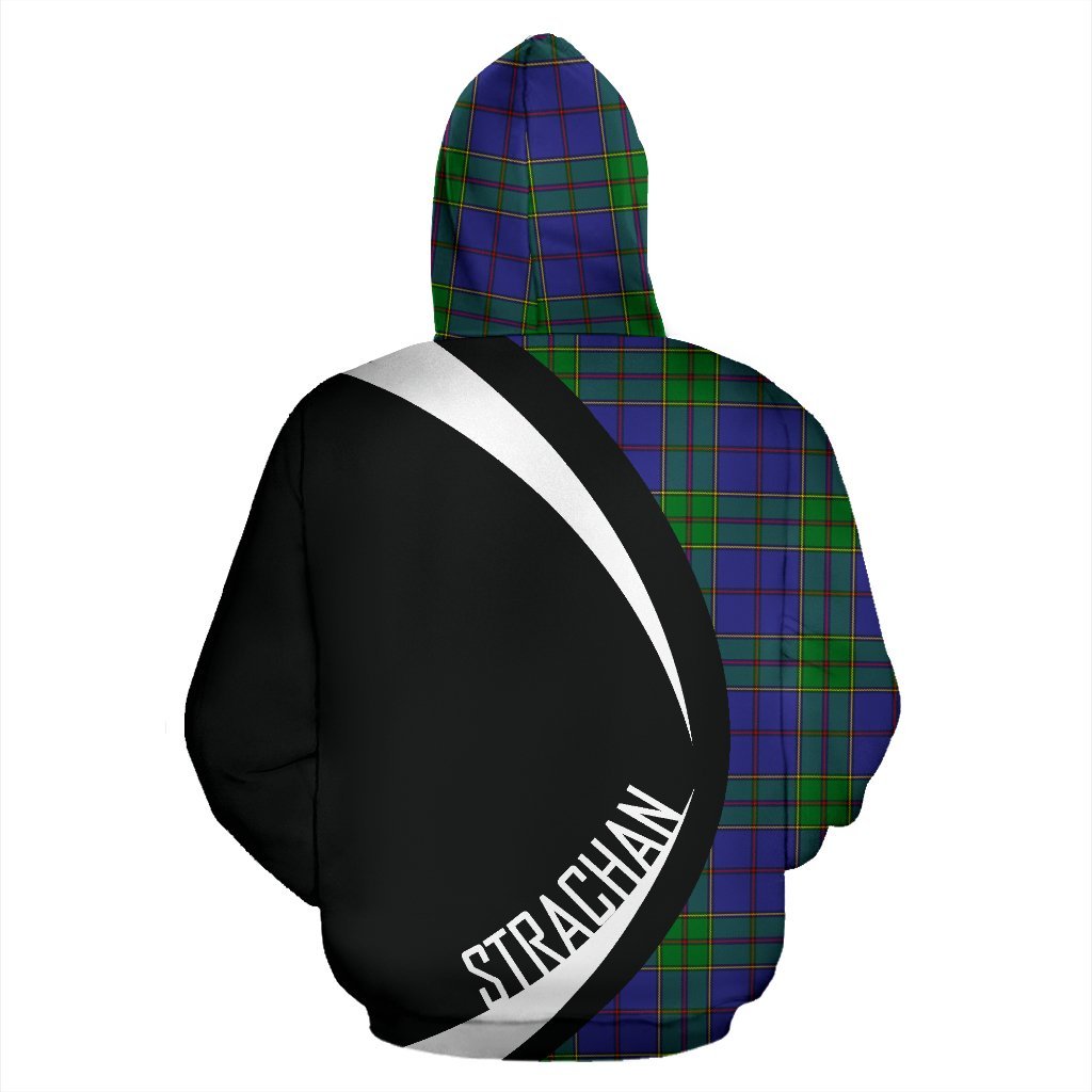 Strachan Tartan Crest Hoodie - Circle Style