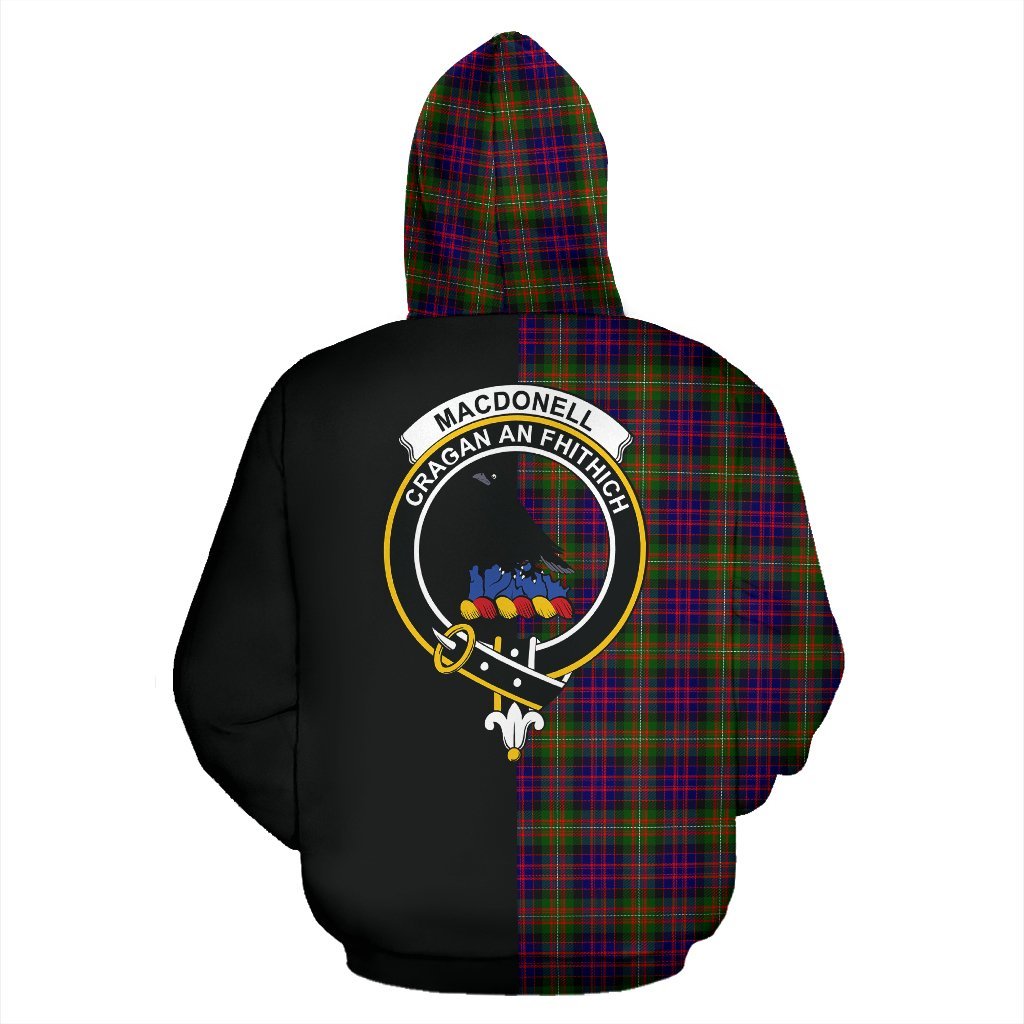 MacDonnell of Glengarry Modern Tartan Crest Zipper Hoodie - Half Of Me Style