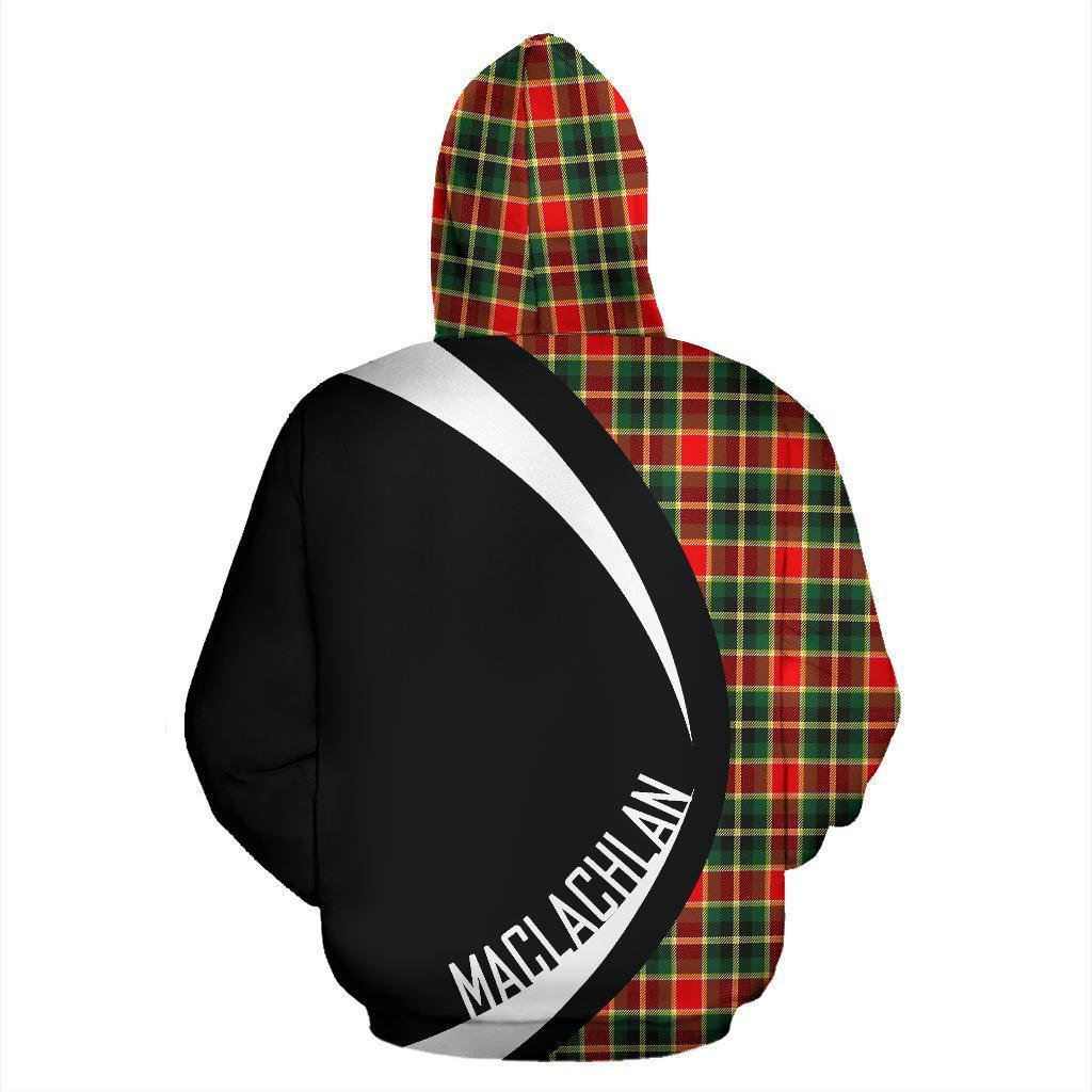 MacLachlan Hunting Modern Tartan Crest Hoodie - Circle Style