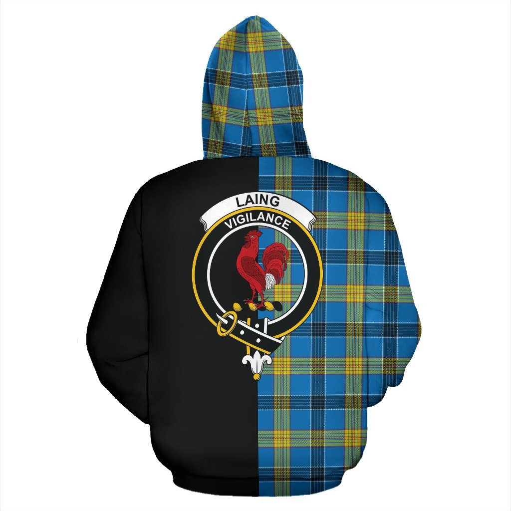 Laing Tartan Crest Zipper Hoodie - Half Of Me Style