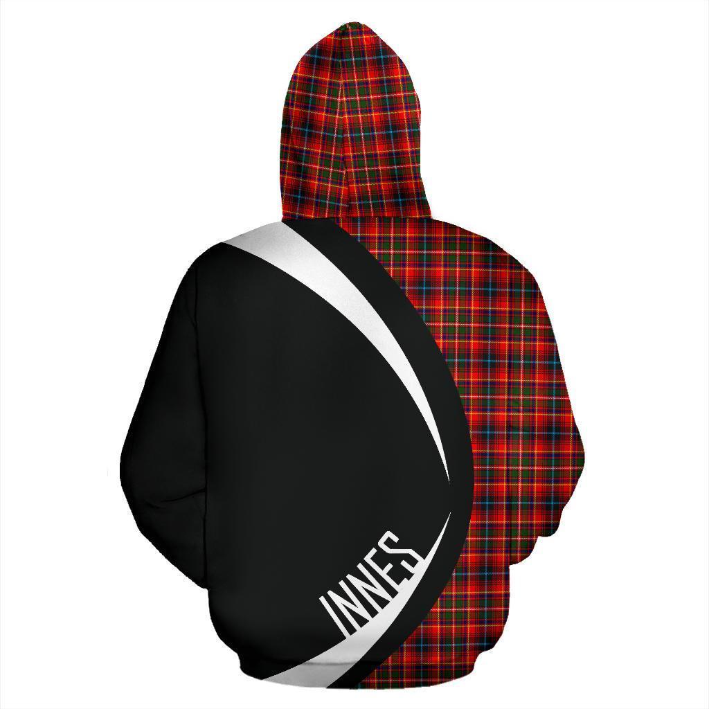 Innes Modern Tartan Crest Hoodie - Circle Style