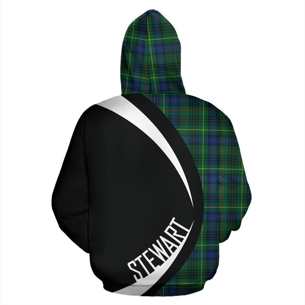 Stewart Hunting Modern Tartan Crest Zipper Hoodie - Circle Style