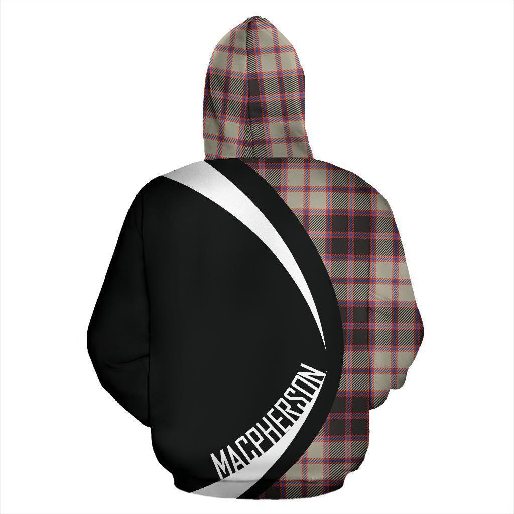 MacPherson Hunting Ancient Tartan Crest Hoodie - Circle Style