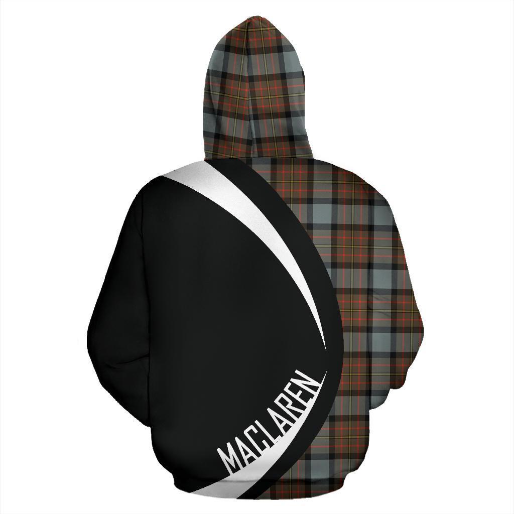 MacLaren Weathered Tartan Crest Hoodie - Circle Style