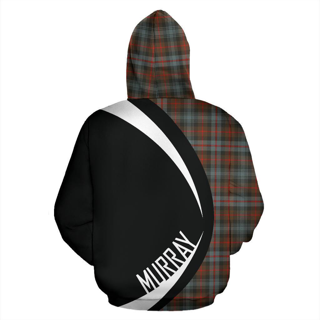 Murray of Atholl Weathered Tartan Crest Zipper Hoodie - Circle Style