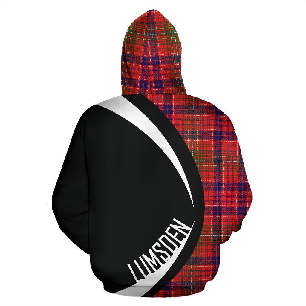 Lumsden Modern Tartan Crest Zipper Hoodie - Circle Style