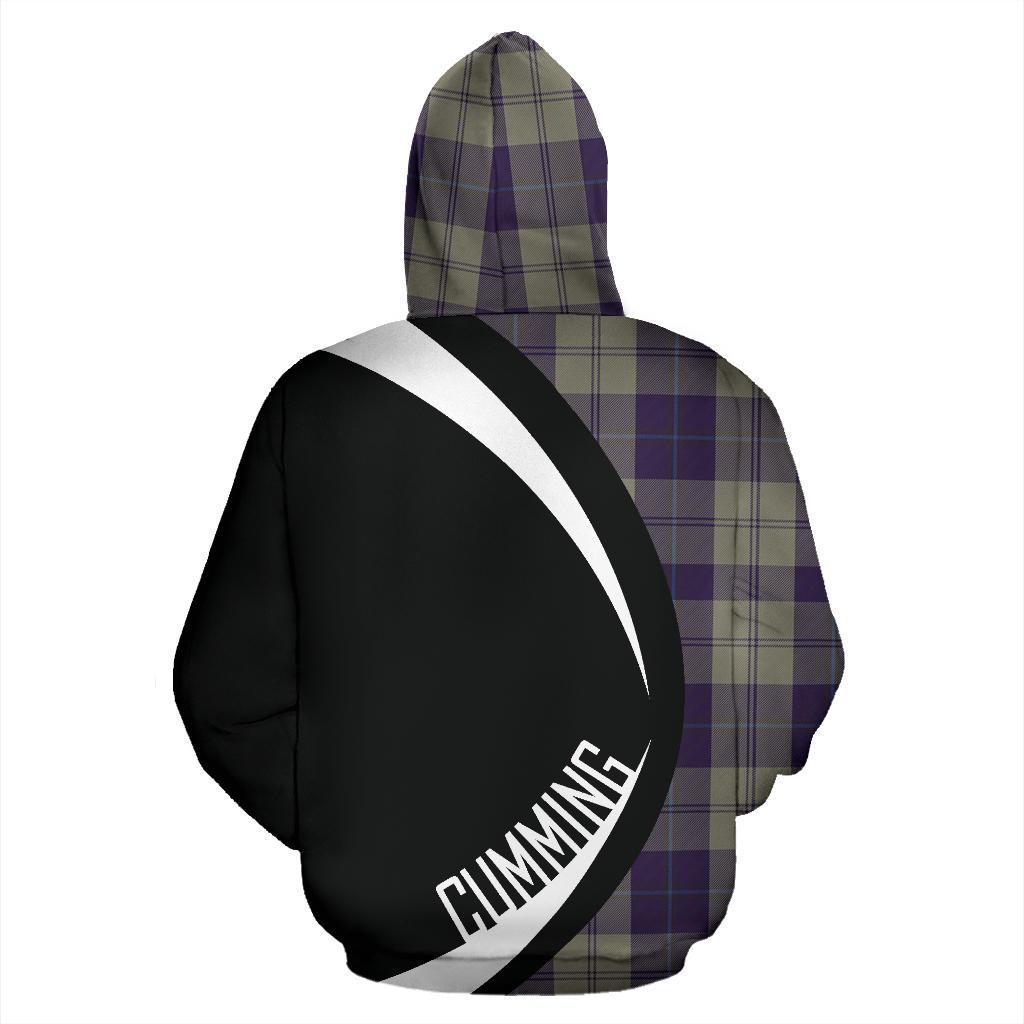 Cunningham Dress Blue Dancers Tartan Crest Hoodie - Circle Style