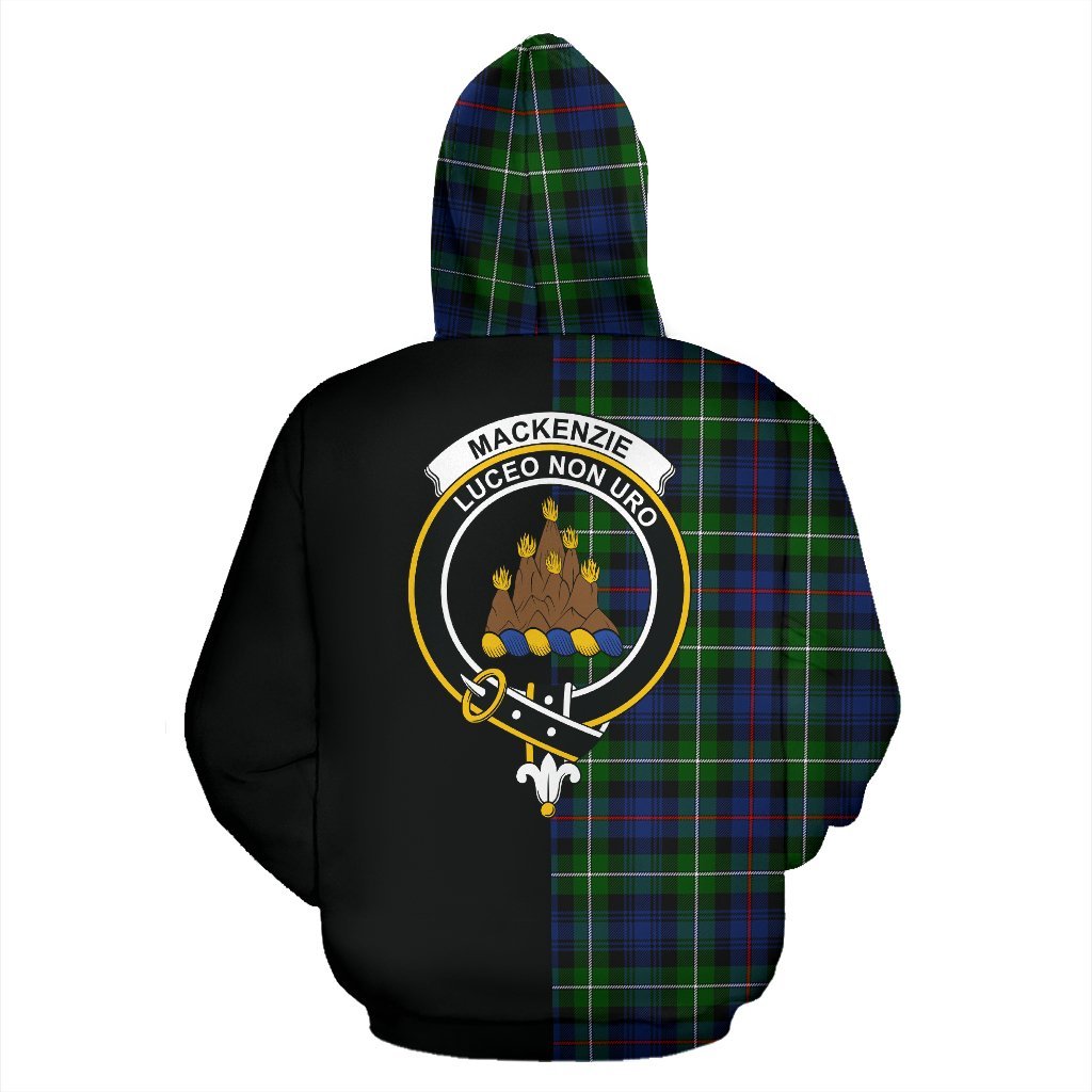 Mackenzie Tartan Crest Zipper Hoodie - Half Of Me Style