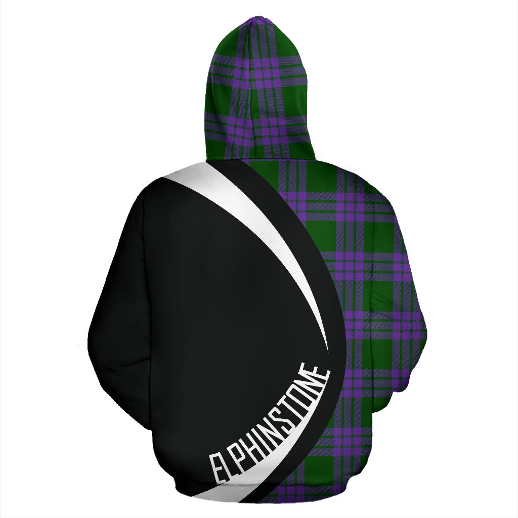 Elphinstone Tartan Crest Zipper Hoodie - Circle Style