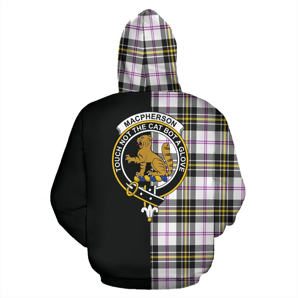 MacPherson Dress Modern Tartan Crest Zipper Hoodie - Half Of Me Style