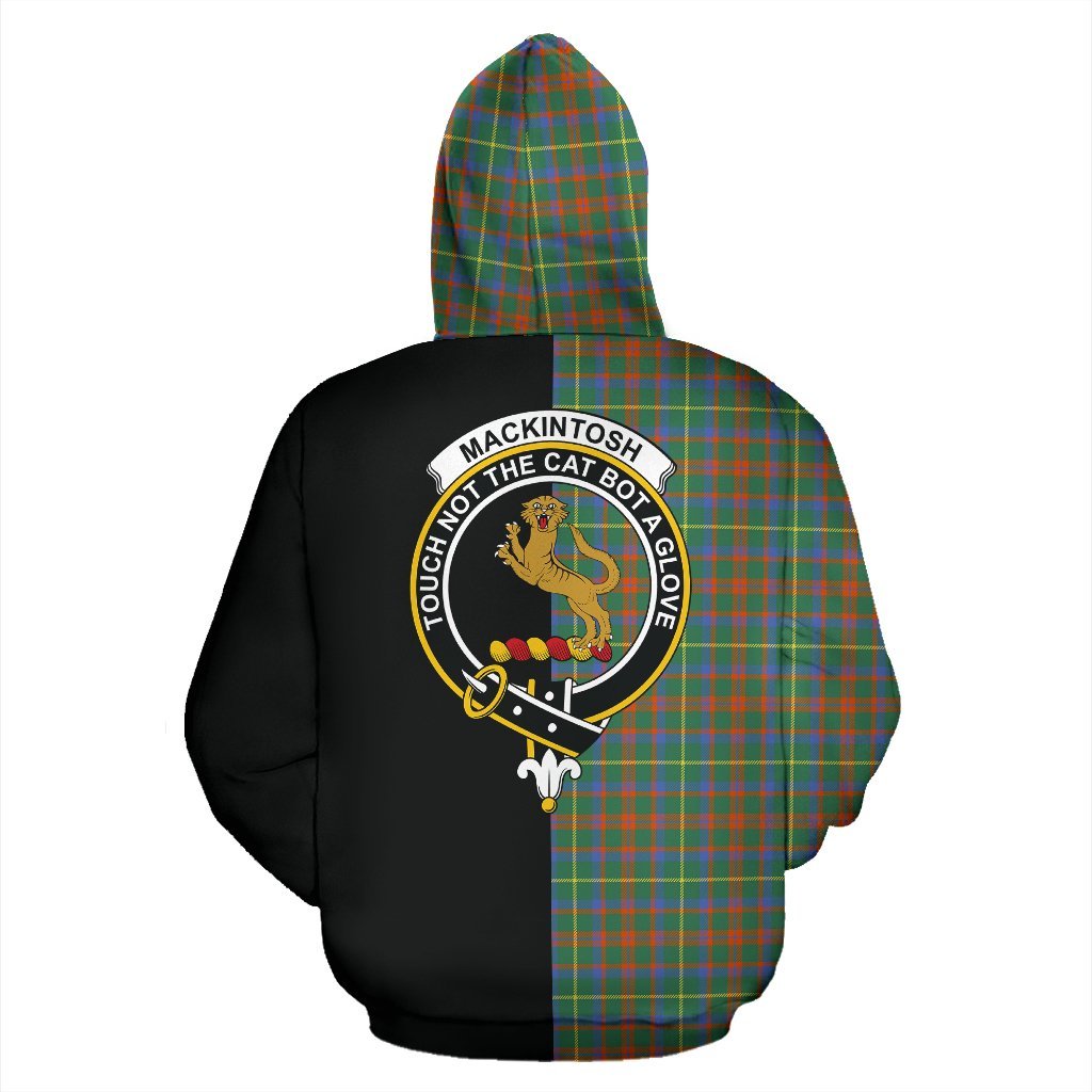 MacKintosh Hunting Ancient Tartan Crest Zipper Hoodie - Half Of Me Style