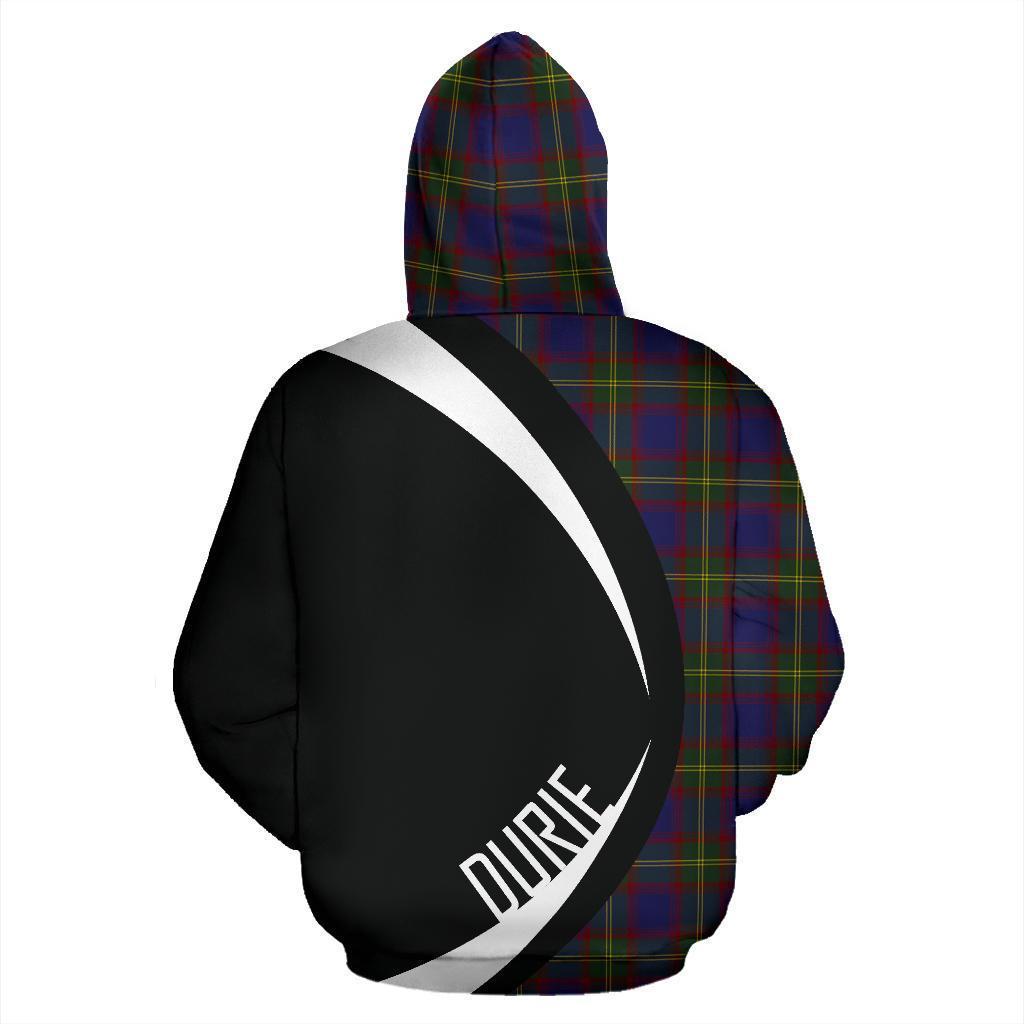 Durie Tartan Crest Zipper Hoodie - Circle Style