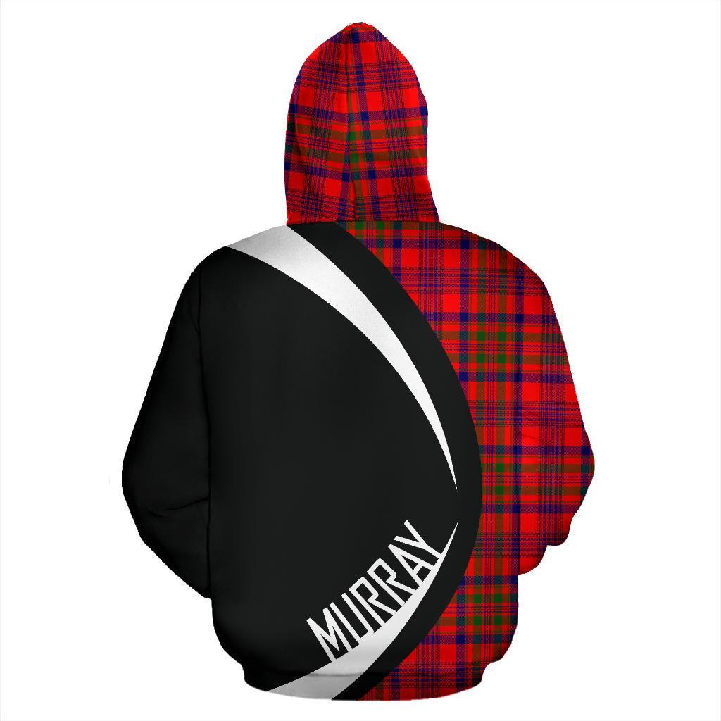 Murray of Tulloch Modern Tartan Crest Zipper Hoodie - Circle Style