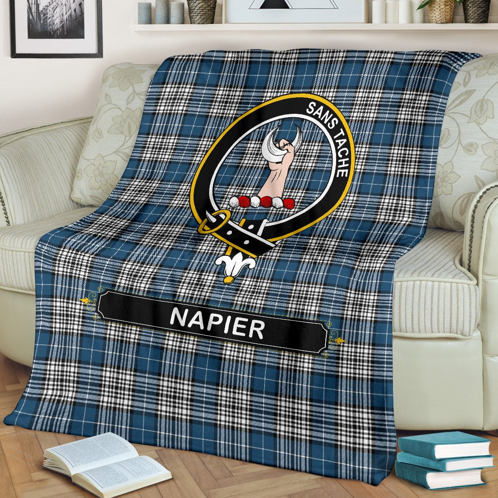 Napier Tartan Crest Blanket - 3 Sizes