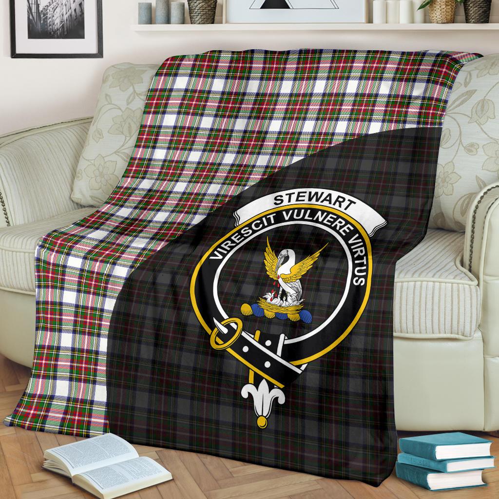 Stewart Dress Modern Tartan Crest Blanket - 3 Sizes