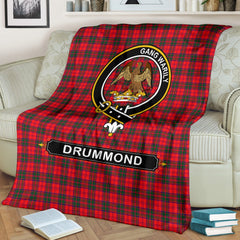 Drummond Family Tartan Crest Blanket - 3 Sizes