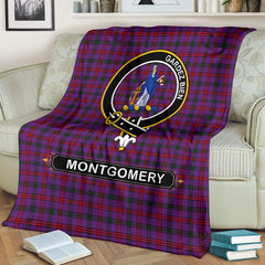 Montgomery Family Tartan Crest Blanket - 3 Sizes