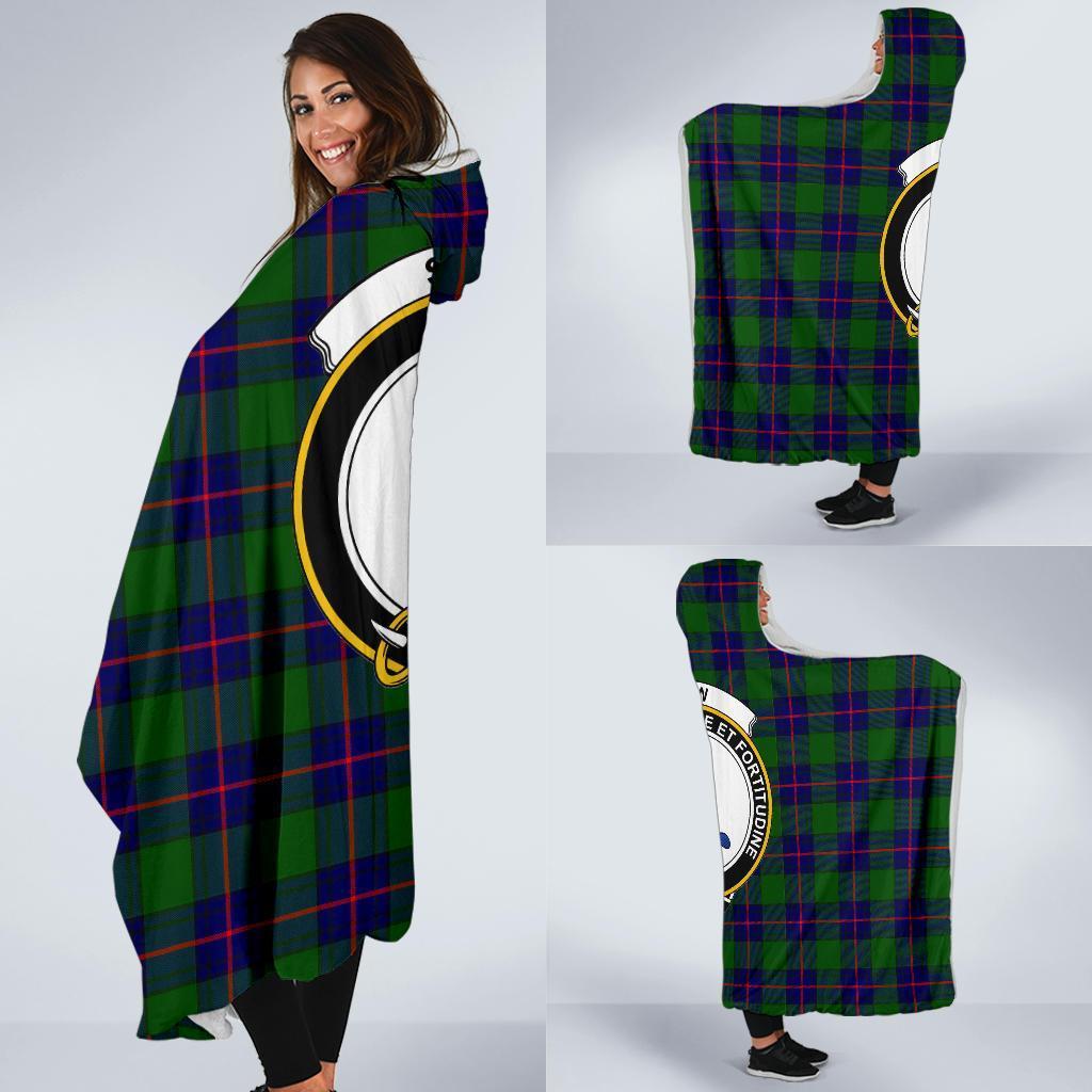 Shaw (of Tordarroch) Tartan Crest Hooded Blanket