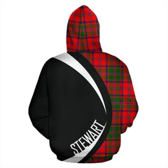 Stewart of Appin Modern Tartan Crest Zipper Hoodie - Circle Style