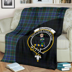 MacInnes Modern Tartan Crest Blanket Wave Style