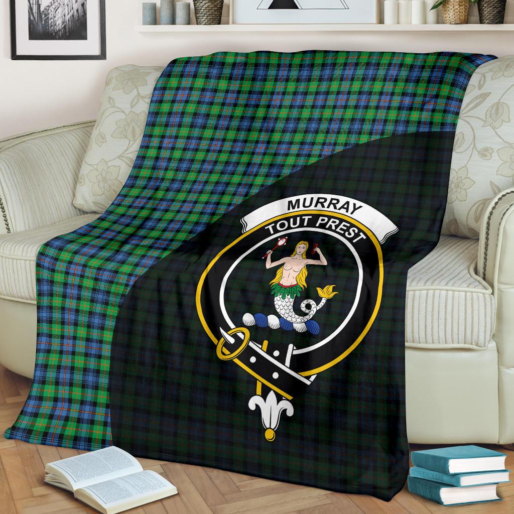 Murray of Atholl Ancient Tartan Crest Blanket Wave Style