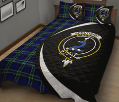 Arbuthnot Modern Tartan Crest Circle Style Quilt Bed Set