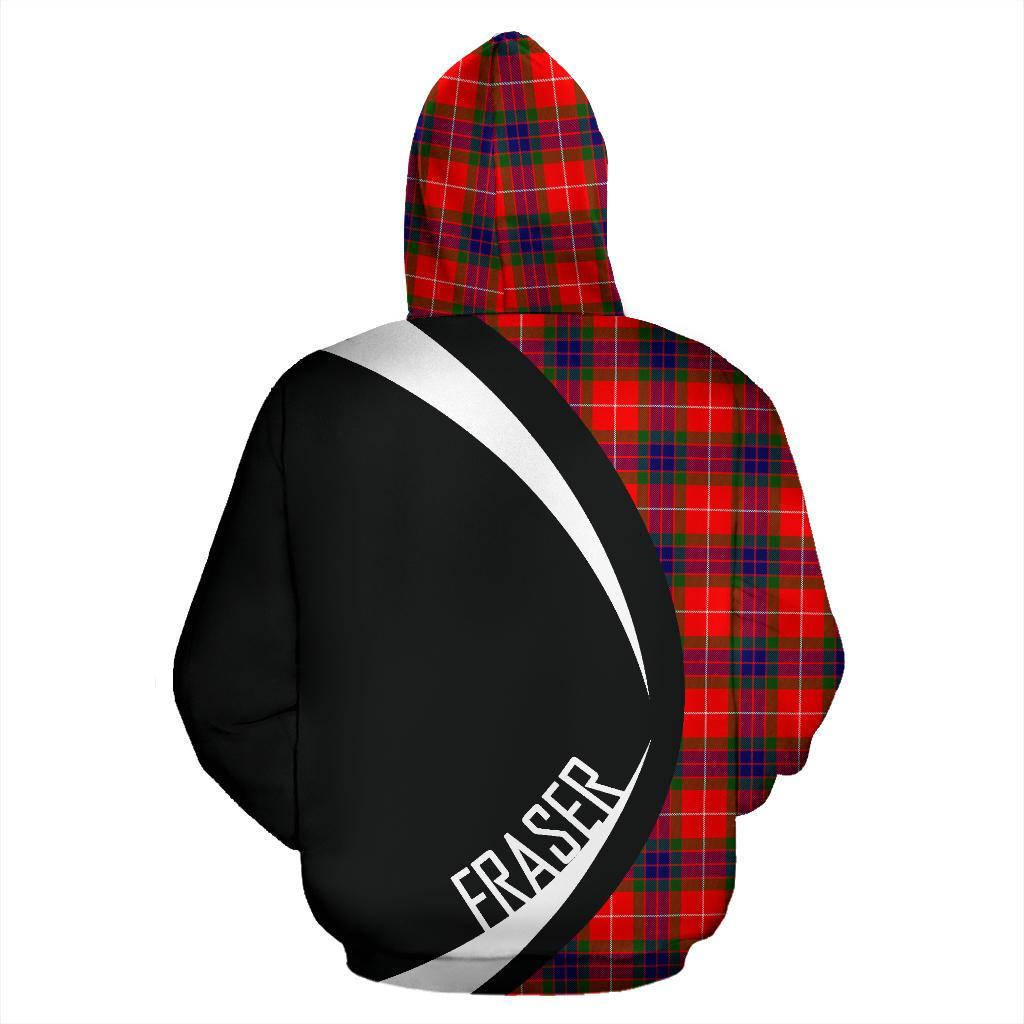 Fraser Modern Tartan Crest Zipper Hoodie - Circle Style