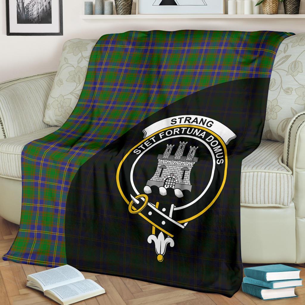 Strange of Balkaskie Tartan Crest Blanket Wave Style