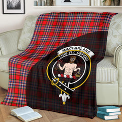 MacFarlane Modern Tartan Crest Blanket Wave Style